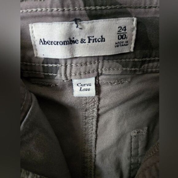 Abercrombie & Fitch TV DEMI BURNETTS Trousers Relaxed Fit Camo Pants Y2k Insta - Picture 14 of 16